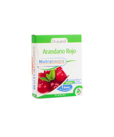 NUTRABASICS ARANDANO ROJO 30CAPS – foto del producto rojo nutrabasics arandano