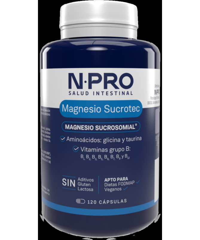 NPRO MAGNESIO SUCROTEC 120CAP – foto del producto vitamina 400%cdr 200%cdr