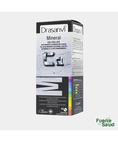 MINERAL CALCIO VIT D3 K2 90COMP – foto del producto calcio forma vitamina