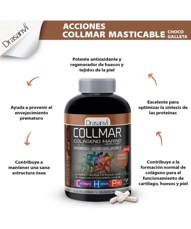 F24 COLLMAR CHOCO GALLETA MASTICABLE 180 COMP – foto del producto magnesio galleta marino