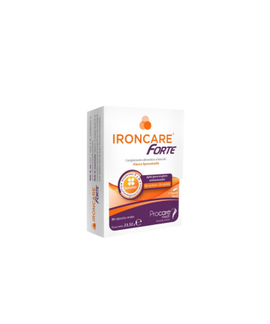 IRONCARE FORTE 30 CAPS – foto del producto vitamina ácido hierro