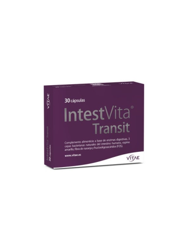 INTESTVITA TRANSIT 30CAP – foto del producto cápsula bifidobacterium naranja
