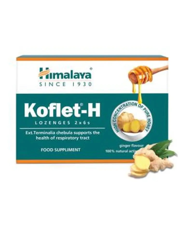 PASTILLAS KOFLET GARGANTA JENGIBRE 12COMP – foto del producto extracto aceite jengibre