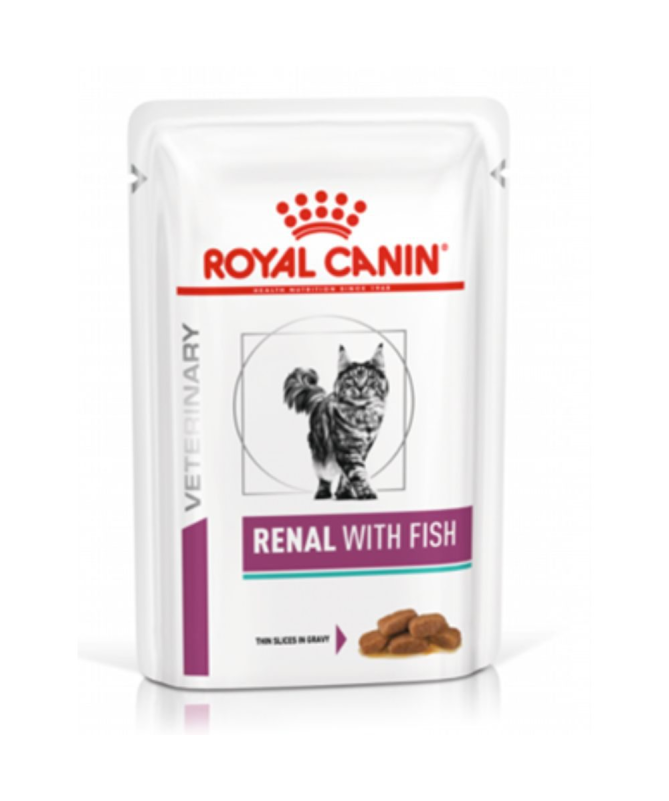 ROYAL VET FELINE RENAL ATUN POUCH CAJA 12X85GR – foto del producto subproductos omega royal