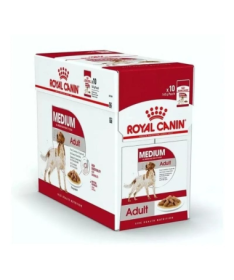 ROYAL CANINE ADULT MEDIUM POUCH CAJA 10X140GR – foto del producto derivados grasas proteínas