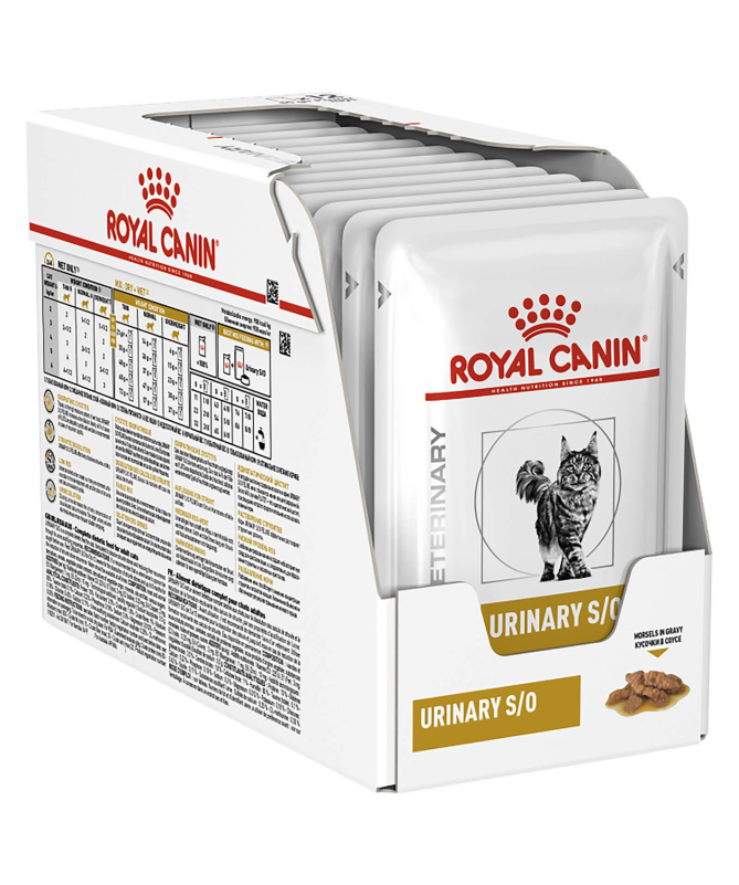 ROYAL VET FELINE URINARY S O SALSA CAJA 12X85GR – foto del producto proteínas gluten maíz